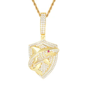 TUHE Unisex High Quality VVS1 Moissanite Iced Out Shark Pendant 18k electroplating For Men Women Hip Hop Jewelry Gift